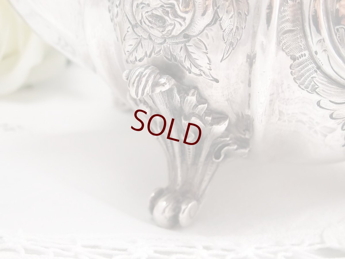 画像4: ヴィクトリアンロココ　シルバープレート コーヒーポット & クリーマー (4)