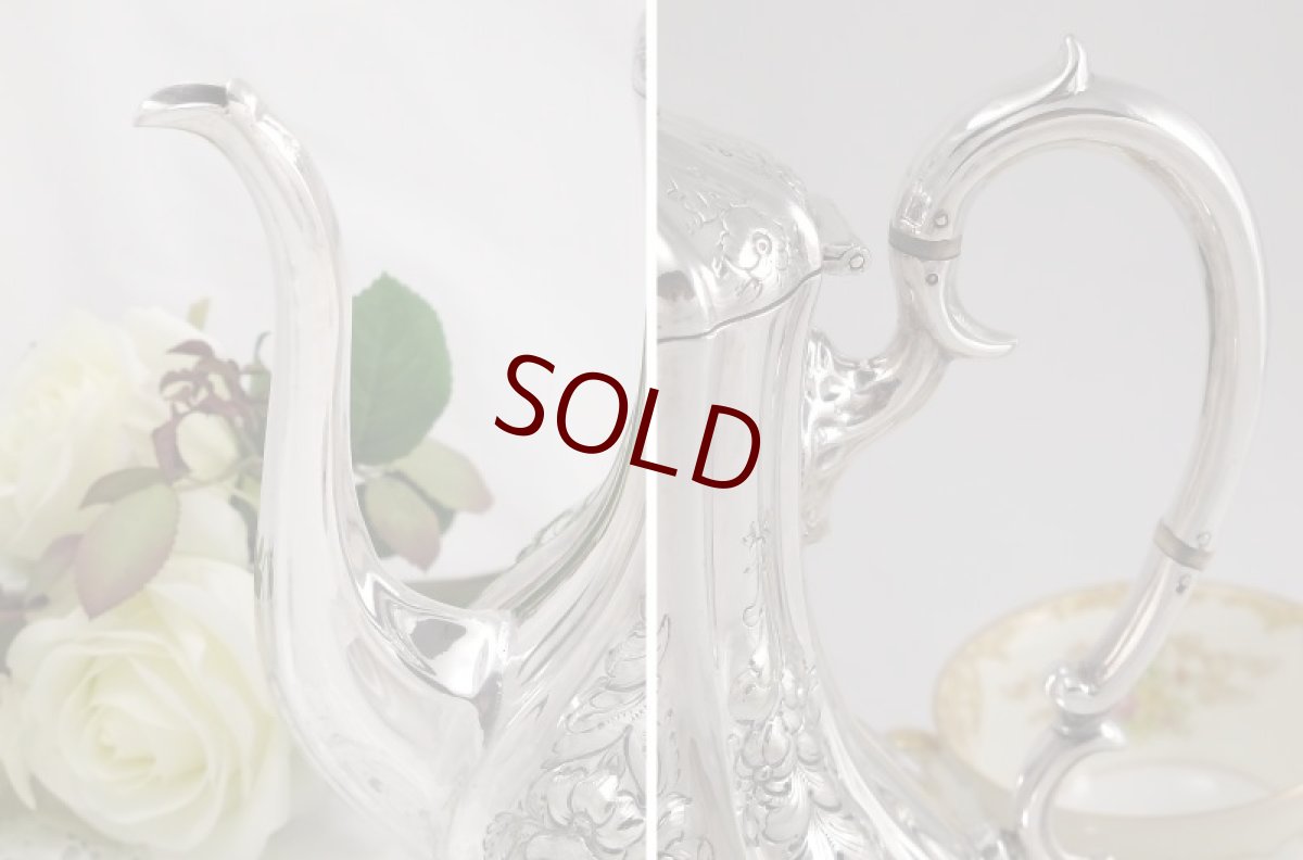 画像3: ヴィクトリアンロココ　シルバープレート コーヒーポット & クリーマー (3)