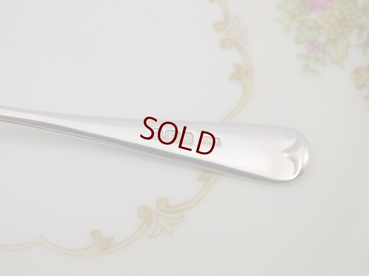 画像4: 純銀　1907年　お花のブライトカット　ティースプーンセット　6本 (4)