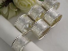 画像1: ヴィクトリアン ロココスタイル ナプキンリングセット 美品 (1)