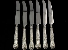 画像4: スコーンにもぴったり。純銀ハンドル クイーンズパターン デザートナイフセット (4)