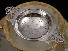 画像4: 純銀　透かし彫り　シルバー ティーストレイナー (4)