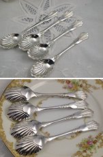 画像5: ヴィクトリアン シルバープレート シェル型スプーンつきエッグスタンド (5)