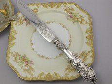 画像5: 英国 アンティーク シルバープレート　ロココハンドル　ケーキナイフ (5)