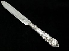 画像1: 英国 アンティーク シルバープレート　ロココハンドル　ケーキナイフ (1)