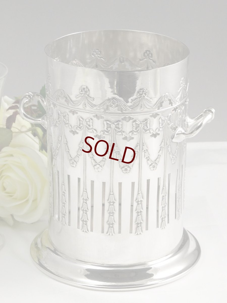 画像2: エドウォーディアン リボンのモチーフの ワインコースター (2)