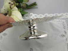 画像4: シルバープレート 美彫透かし細工 華麗なケーキスタンド (4)