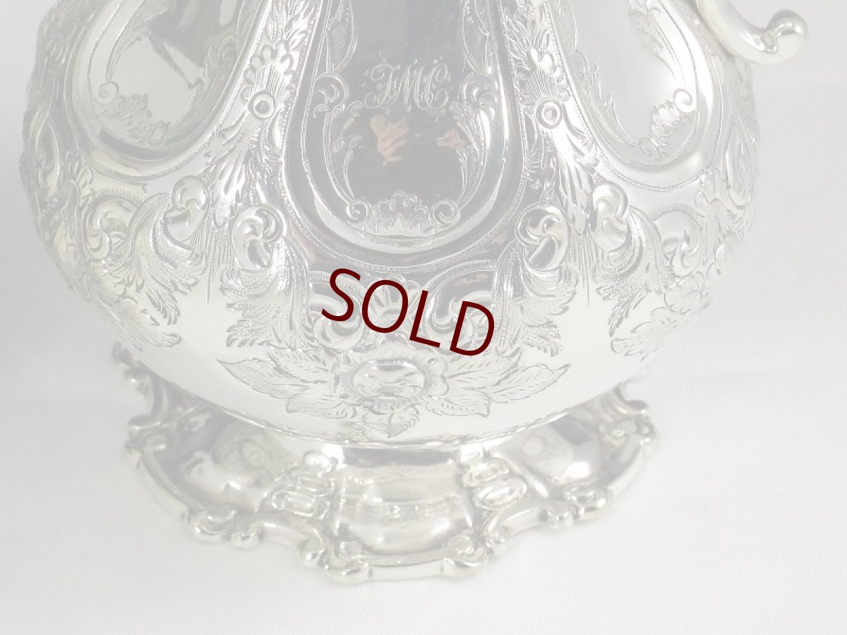 画像3: ヴィクトリアン 薔薇とお花の シルバープレート ミルクジャグ (3)