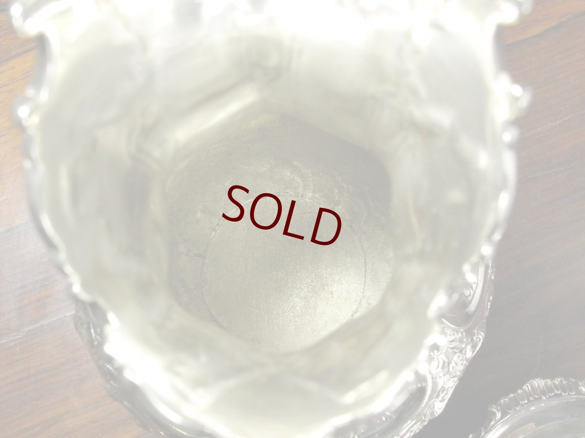 画像4: ヴィクトリアン 薔薇とお花の シルバープレート ミルクジャグ (4)