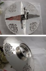 画像4: シルバープレート透かし彫　サンドイッチトレイ (4)