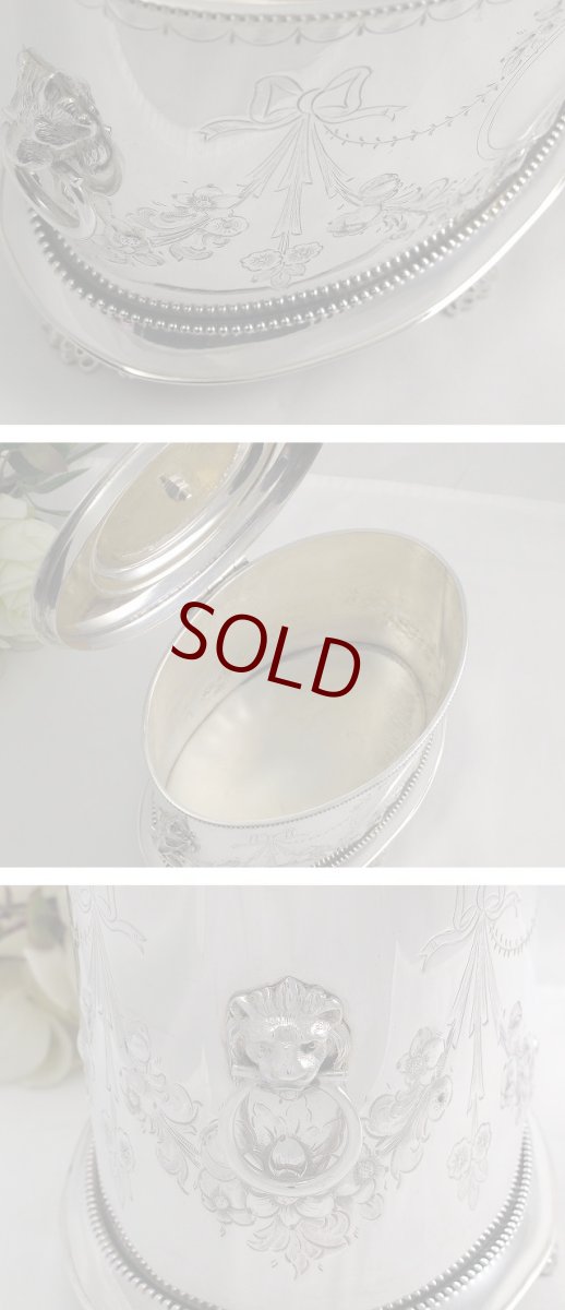 画像4: ヴィクトリアン 薔薇とリボンガーランドのビスケットジャー (4)