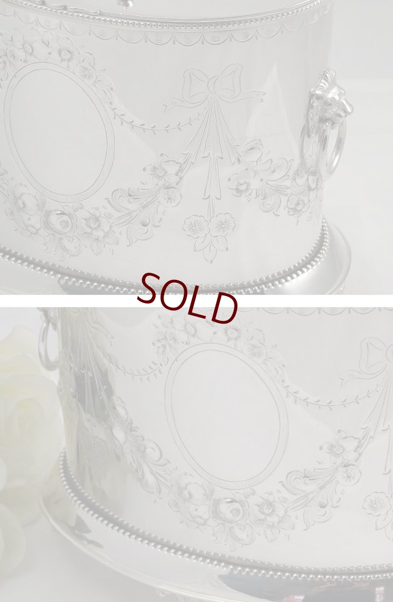 画像2: ヴィクトリアン 薔薇とリボンガーランドのビスケットジャー (2)