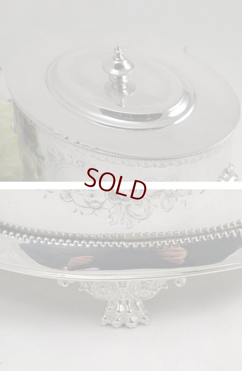 画像3: ヴィクトリアン 薔薇とリボンガーランドのビスケットジャー (3)