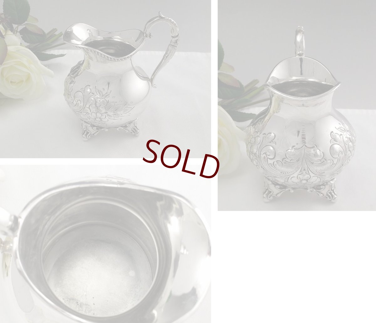 画像5: ヴィクトリアンロココスタイル 小鳥の摘みとお花のティーセット (5)