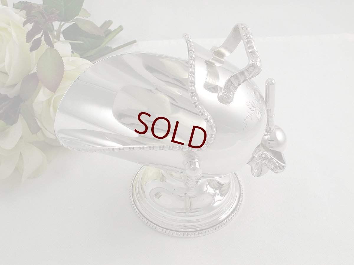 画像2: シルバープレート コールバケツ型のシュガーボウル (2)