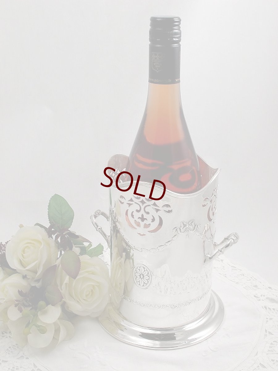 画像1: Mappin & Webb リボンガーランドと透かしの ワインコースター (1)