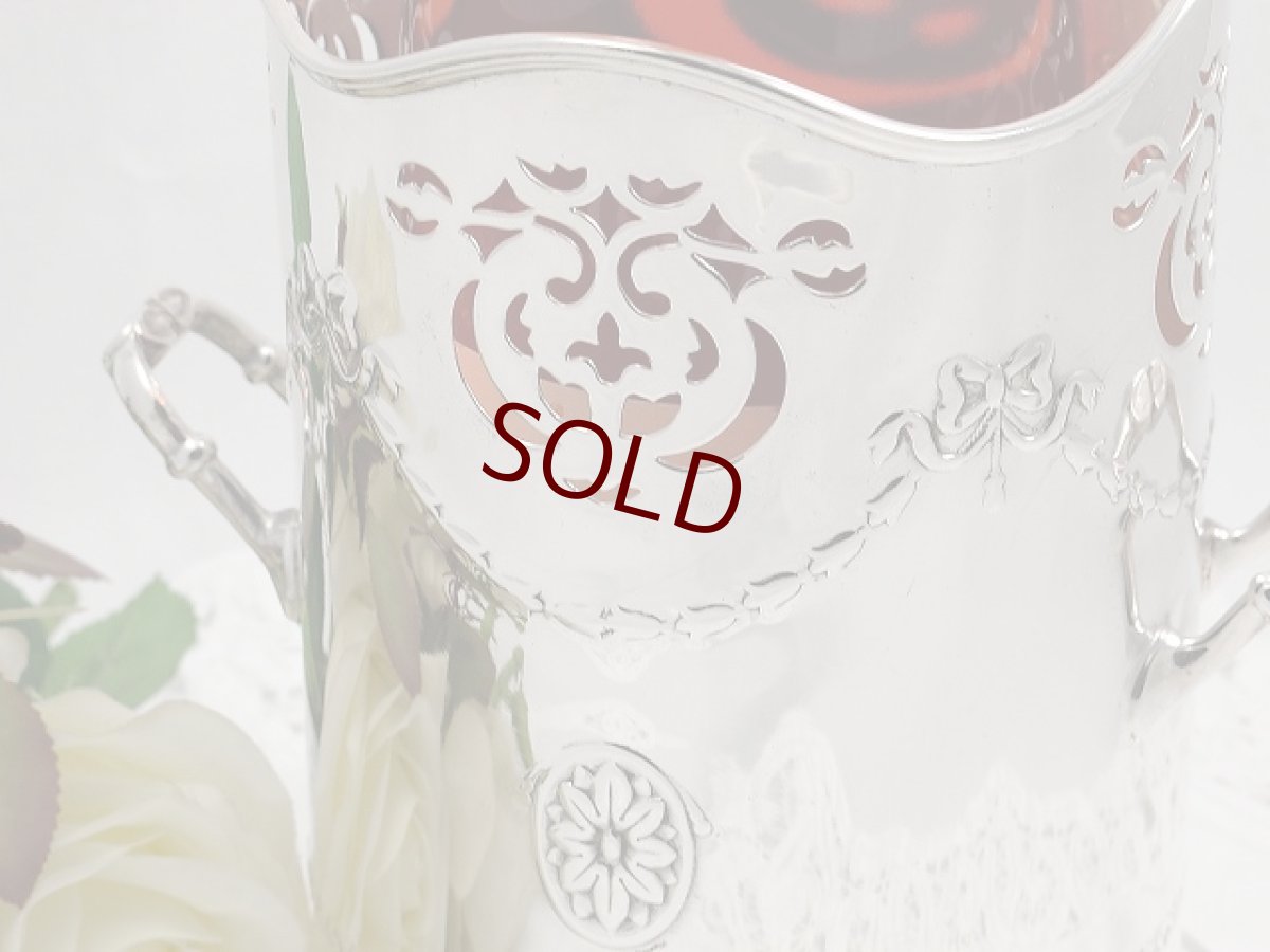 画像2: Mappin & Webb リボンガーランドと透かしの ワインコースター (2)