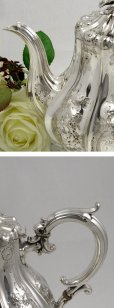 画像3: ヴィクトリアンロココ お花の摘み、薔薇・お花の彫刻が華麗な ティーセット (3)
