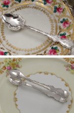 画像5: 純銀　1900年　ティースプーン6本 & シュガートングセット (5)