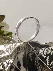 画像3: エドウォーディアン　シルバープレート透かし彫　サンドイッチトレイ (3)