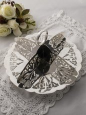 画像1: エドウォーディアン　シルバープレート透かし彫　サンドイッチトレイ (1)