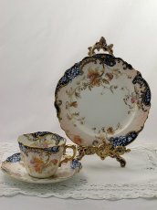 画像1: 1896年 エンズレイ アールヌーボー 手描き金彩　トリオ (1)