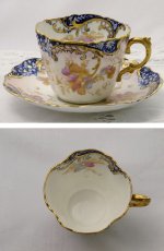 画像2: 1896年 エンズレイ アールヌーボー 手描き金彩　トリオ (2)