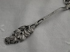 画像5: 純銀（800）ヒルデスハイム風 薔薇の透かし ケーキサーバー (5)