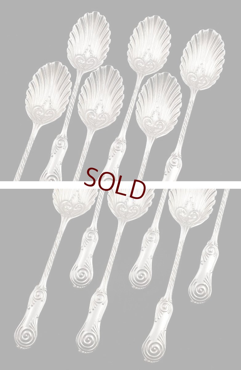 画像3: 美麗 純銀 マッピン＆ウェッブ Mappin & Webb シェル型スプーンセット (3)