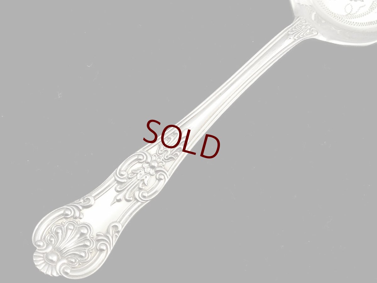 画像5: シルバープレート クイーンズ パターン ジャムスプーン (5)