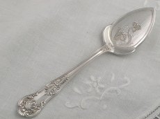 画像1: シルバープレート クイーンズ パターン ジャムスプーン (1)