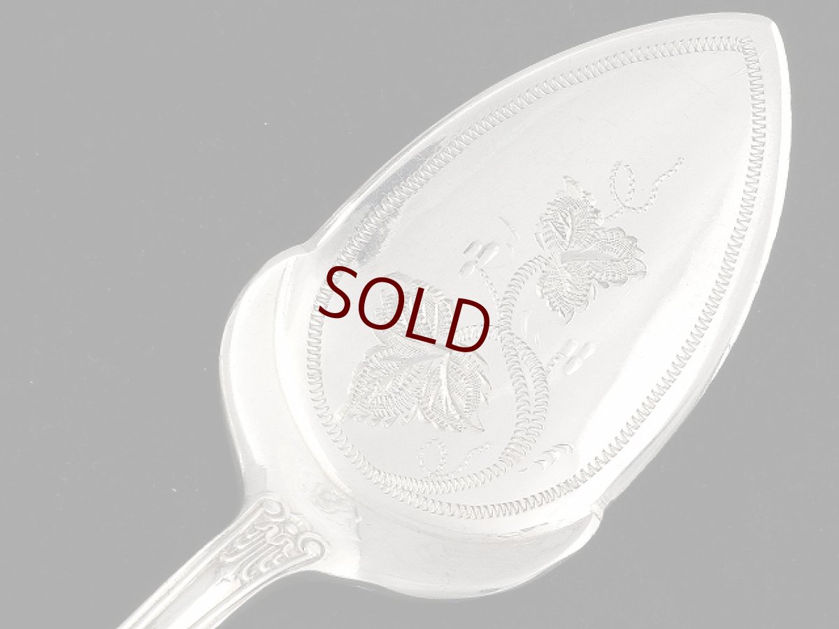 画像4: シルバープレート クイーンズ パターン ジャムスプーン (4)