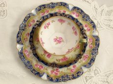 画像4: 1880年 手描き金彩　ドイツ RS PRUSSIA　 オーストリアンローズ　トリオセット (4)