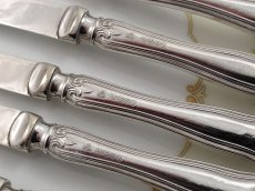 画像5: 1935年　純銀ハンドル リボンモチーフ スコーンナイフセット (5)