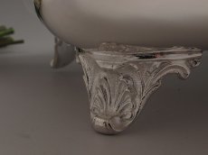 画像5: ヴィクトリアン シルバープレート 美彫 薔薇のケーキバスケット (5)