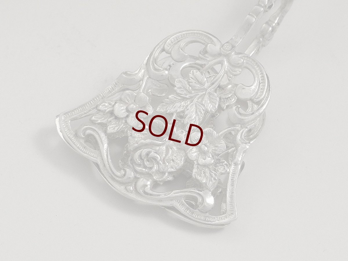 画像2: 純銀(835)　薔薇、花と葉の透かし細工　ペイストリートング (2)