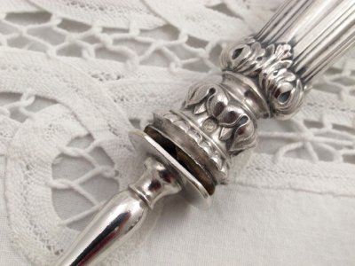 画像1: フランス19世紀 ロカイユ装飾が美しい  ケーキサーバー＆ナイフ