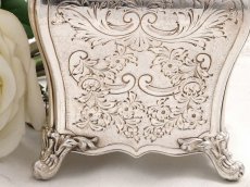 画像3: ヴィクトリアン 薔薇とお花、スクロールの ティーキャディー (3)