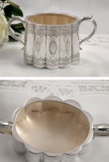 画像4: ヴィクトリアン 手彫りブライトカット バッチェラーサイズ ティーセット (4)