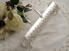 画像4: 稀少 透かし細工  シルバープレート ビスケットトレイ (4)