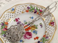 画像1: 純銀(835)　薔薇、花と葉の透かし細工　ペイストリートング (1)