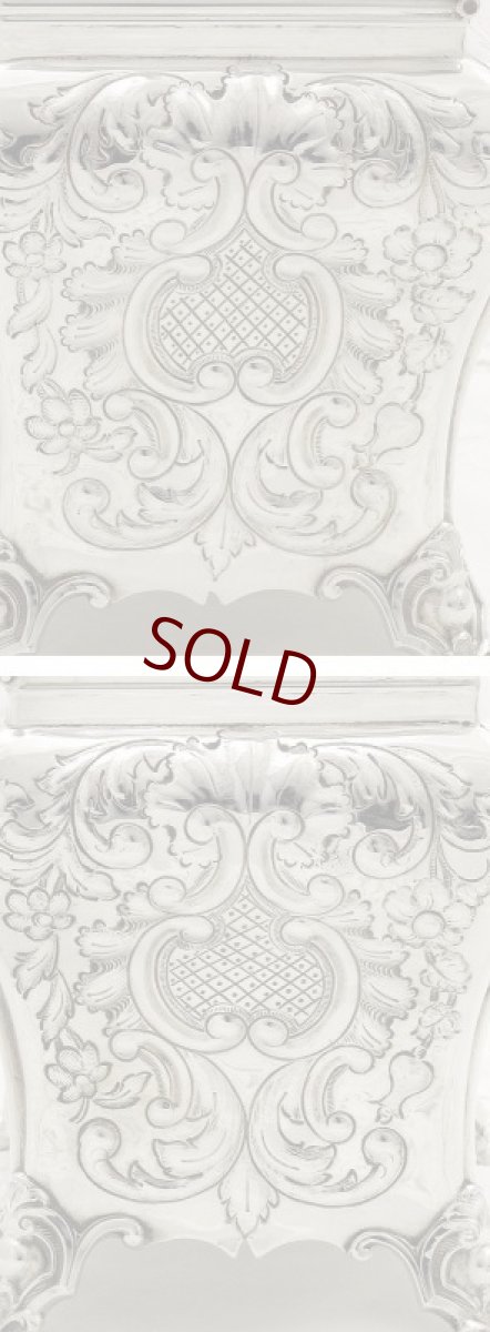 画像3: ヴィクトリアン 美彫刻 お花、スクロールの ティーキャディー (3)