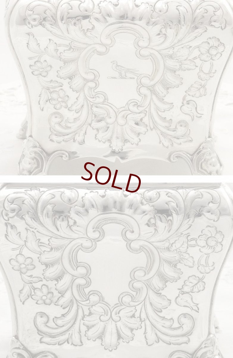 画像2: ヴィクトリアン 美彫刻 お花、スクロールの ティーキャディー (2)