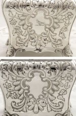 画像2: ヴィクトリアン 美彫刻 お花、スクロールの ティーキャディー (2)