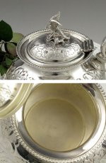 画像5: ヴィクトリアンロココスタイル 小鳥の摘みとお花のティーポット (5)