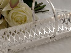 画像2: 稀少 透かし細工  シルバープレート ビスケットトレイ (2)