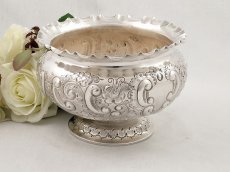 画像3: ヴィクトリアン Atkin Brothers　彫刻の美しい、ローズボウル  (3)
