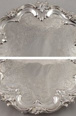 画像3:  ヴィクトリアン 美彫刻　脚付きサルヴァ (3)