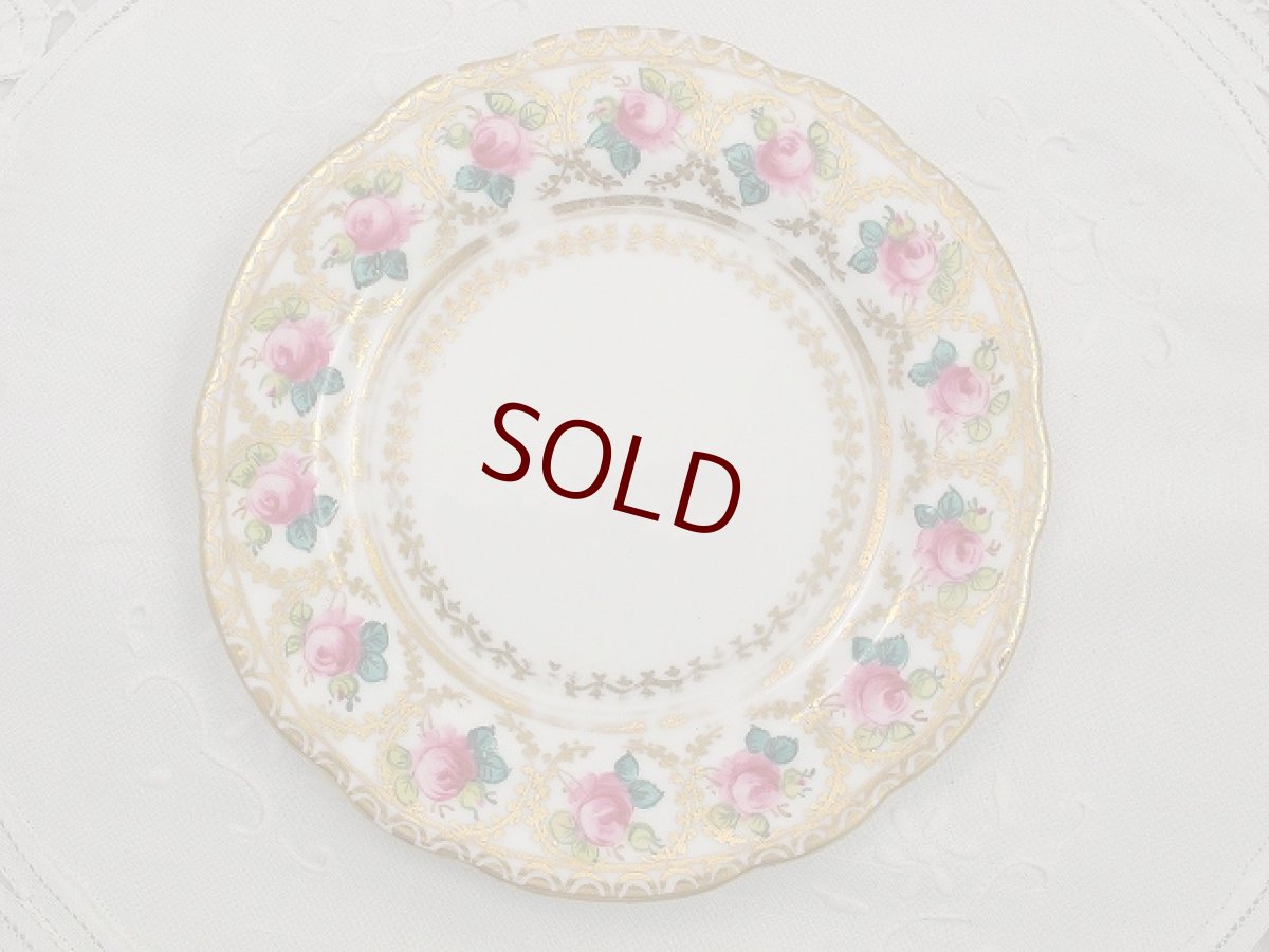 画像4: ヴィクトリア時代後期 コールポート 手描き　金彩、薔薇　トリオ (4)