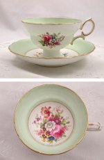 画像3: ヴィンテージ ハマースレイ　ミルク グリーンとブーケ のトリオ (3)